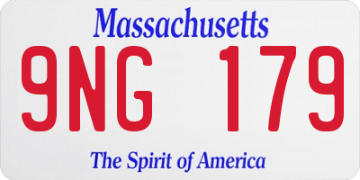 MA license plate 9NG179