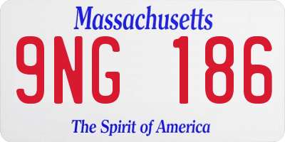 MA license plate 9NG186
