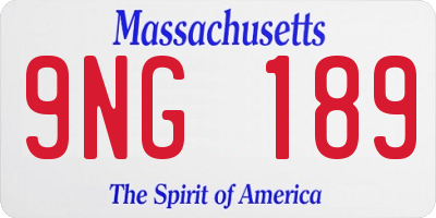 MA license plate 9NG189