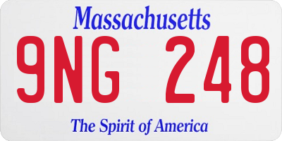 MA license plate 9NG248