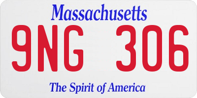 MA license plate 9NG306