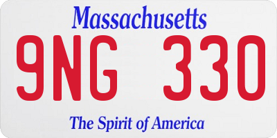 MA license plate 9NG330