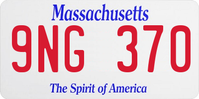 MA license plate 9NG370