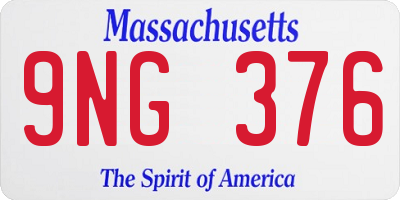 MA license plate 9NG376