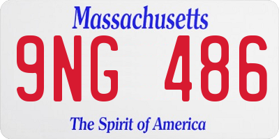 MA license plate 9NG486