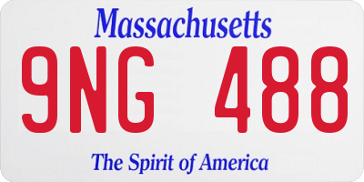 MA license plate 9NG488