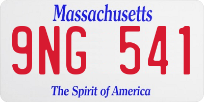 MA license plate 9NG541