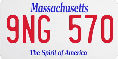 MA license plate 9NG570
