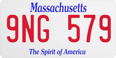 MA license plate 9NG579