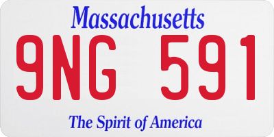 MA license plate 9NG591