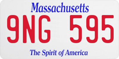 MA license plate 9NG595