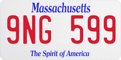 MA license plate 9NG599