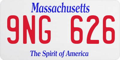 MA license plate 9NG626