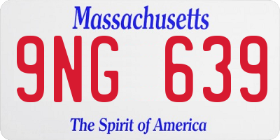 MA license plate 9NG639