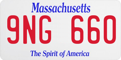 MA license plate 9NG660