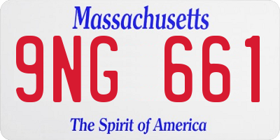 MA license plate 9NG661
