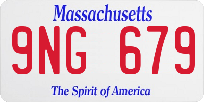 MA license plate 9NG679