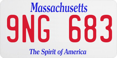 MA license plate 9NG683