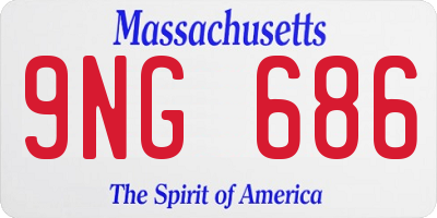 MA license plate 9NG686
