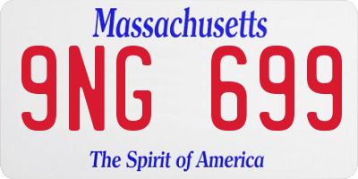 MA license plate 9NG699
