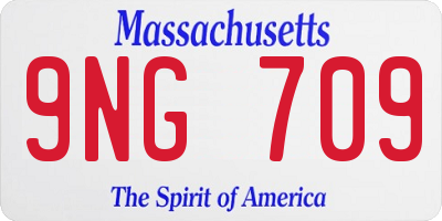 MA license plate 9NG709