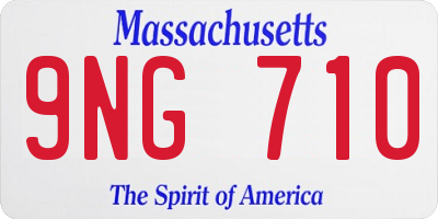 MA license plate 9NG710