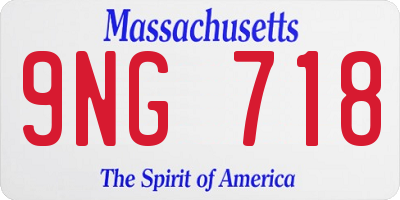 MA license plate 9NG718
