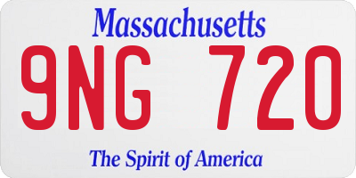 MA license plate 9NG720