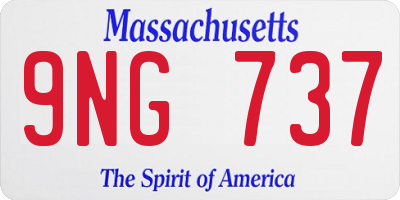 MA license plate 9NG737