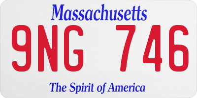 MA license plate 9NG746