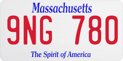 MA license plate 9NG780