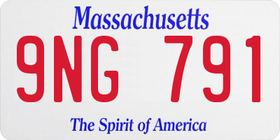 MA license plate 9NG791