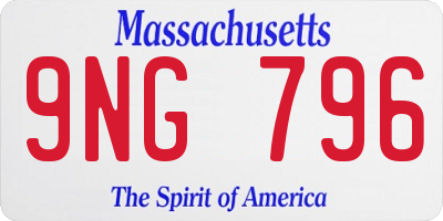 MA license plate 9NG796