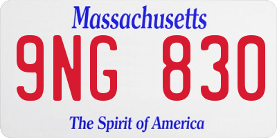 MA license plate 9NG830