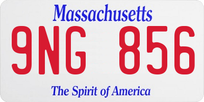 MA license plate 9NG856