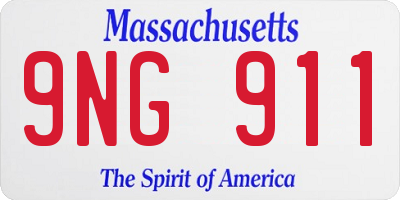 MA license plate 9NG911