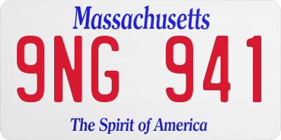 MA license plate 9NG941