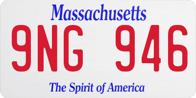 MA license plate 9NG946