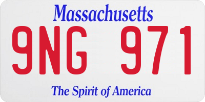 MA license plate 9NG971