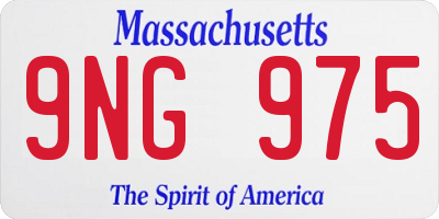MA license plate 9NG975