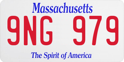MA license plate 9NG979
