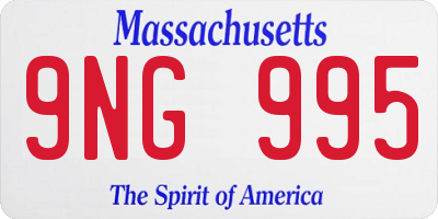 MA license plate 9NG995
