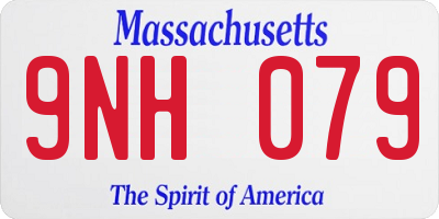 MA license plate 9NH079