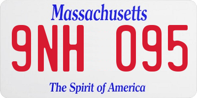 MA license plate 9NH095