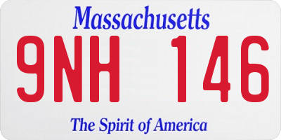 MA license plate 9NH146