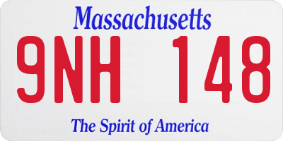 MA license plate 9NH148