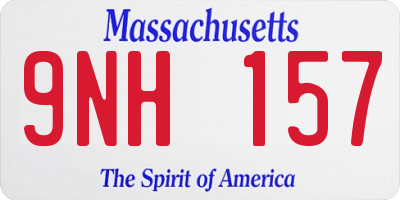 MA license plate 9NH157