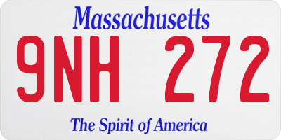 MA license plate 9NH272