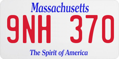 MA license plate 9NH370