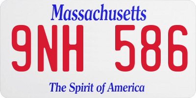 MA license plate 9NH586